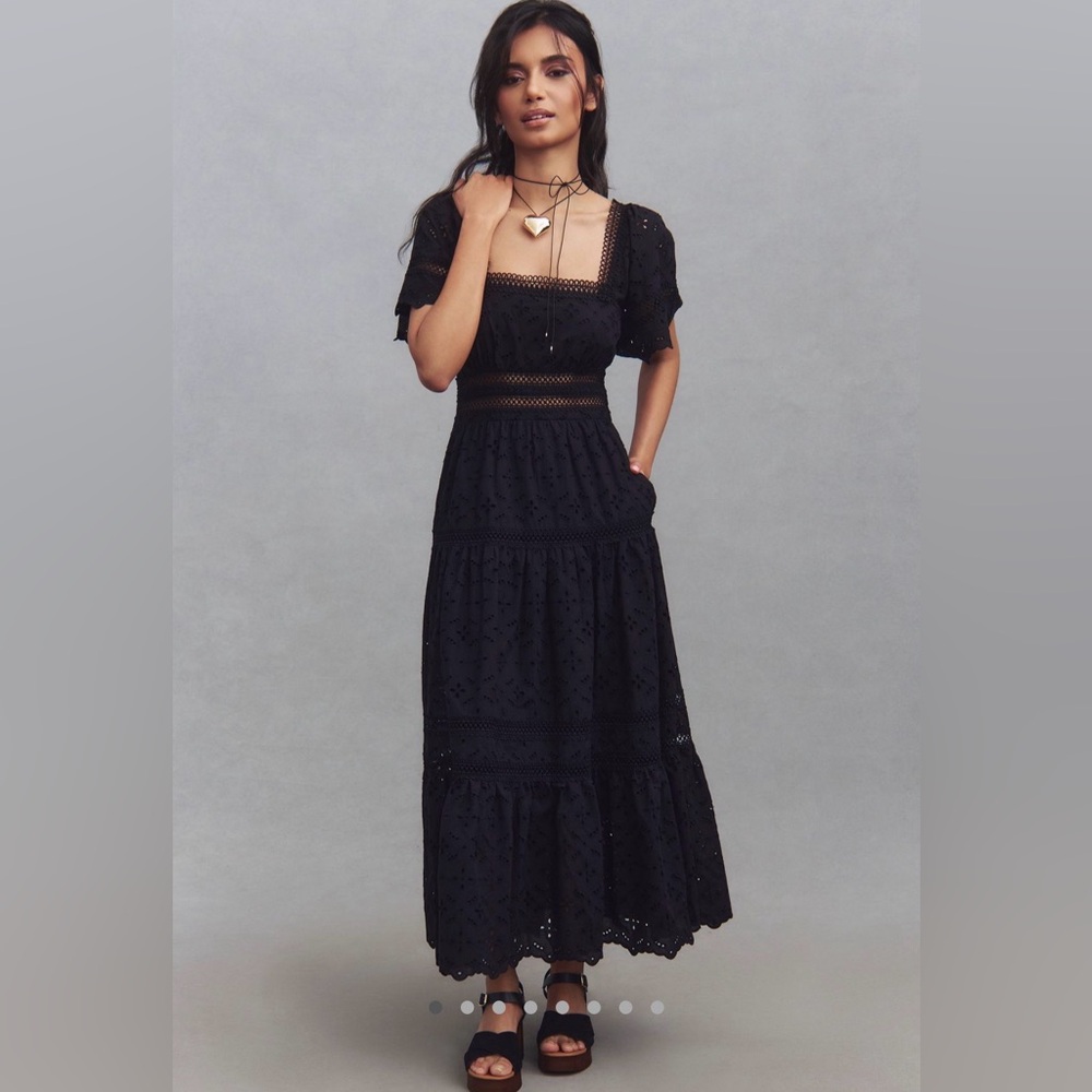 Anthropologie Black Maxi Dress